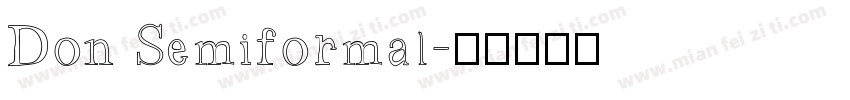 Don Semiformal字体转换